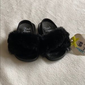 Babygirl Fur slide on sandals